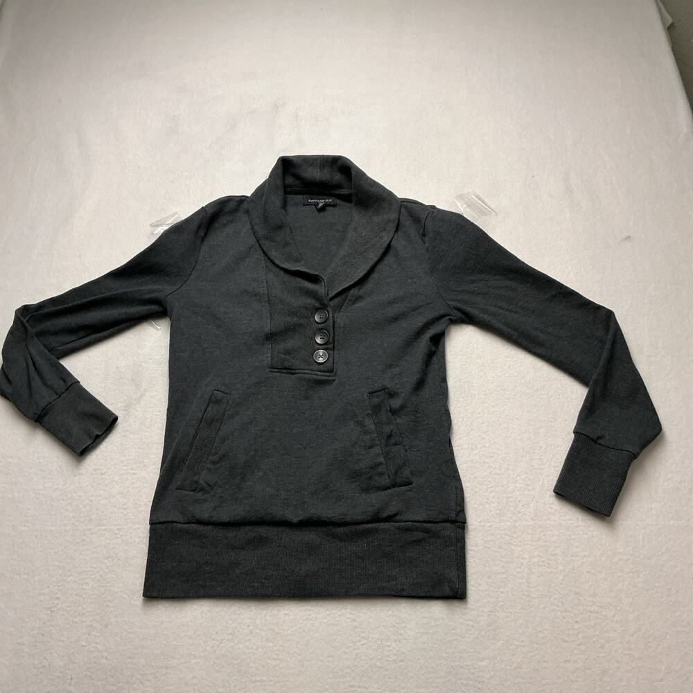 Banana Republic women’s size XS charcoal V-neck pullover sweater long slv, 4278